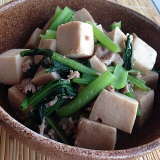 小松菜と高野豆腐のサッと煮♪